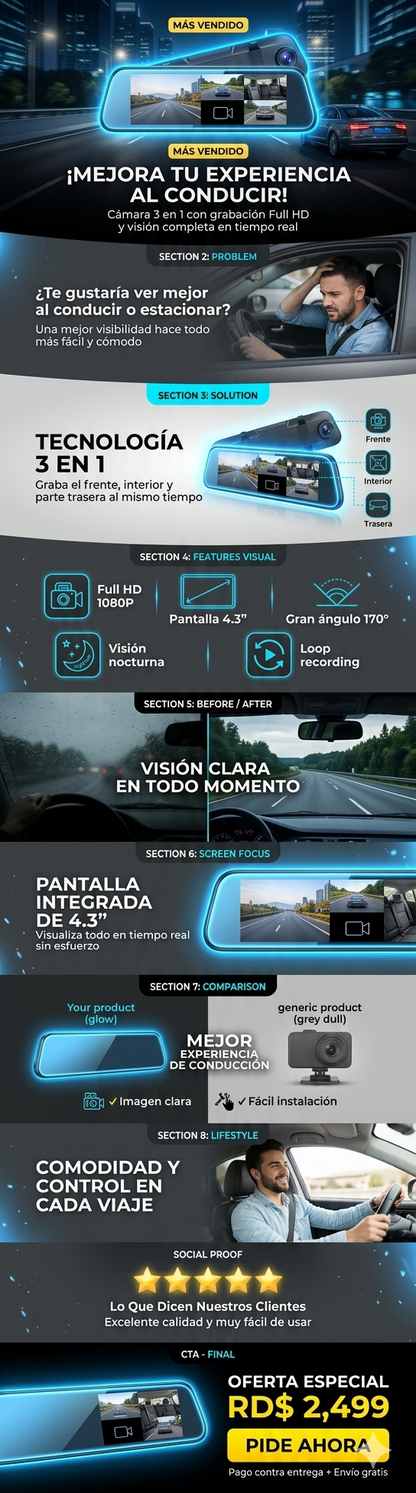 CAMARA PARA CARRO 3 EN 1
